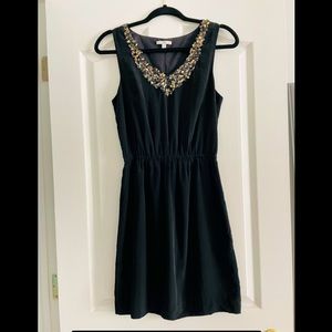 Gap- Black Sequin Neck Mini Dress XS